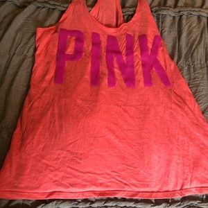 PINK razor back tank top